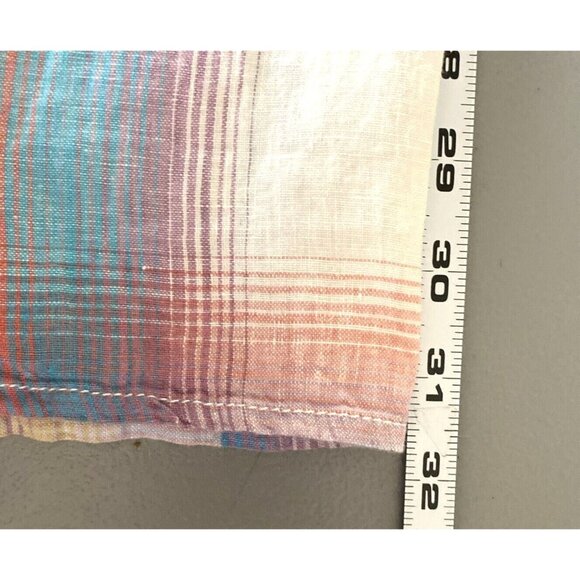 Tommy Bahama Shirt Men’s Size L 100% Linen Spring Plaid Pastel Long Sleeves - Picture 14 of 14